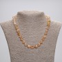 Citrine Necklace with Faceted Beads, 8x7 mm, 45 cm length, with clasp