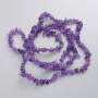 Amethyst beads, natural stone chips on beading thread, diameter 4-11×2-3.5 mm, length 78 cm