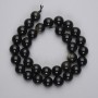 Sun Obsidian Beads, Smooth Round Beads, 12mm Diameter, on Thread, 38 cm Length