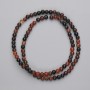 Agate Beads, Smooth Round, 4mm, on a 38 cm strand
