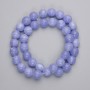 Agate Beads, Smooth Round Balls, 10 mm Diameter, on Monofilament Thread, 38 cm Length