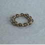 Stretch ring with smoky quartz beads (4 mm) and hematite beads (2 mm)