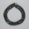 Emerald beads, smooth round beads, 6.5 mm diameter, 38 cm on thread