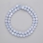 Aquamarine beads, faceted, 6x5.5 mm, 37 cm strand