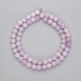 Kunzite Beads - Smooth Round, 7 mm Diameter, 39 cm Length on Thread