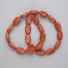 Sponge Coral Beads, Oval, 18x11mm, on thread, length 42 cm