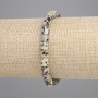 Dalmatian Jasper Bracelet - Cylindrical 6x6mm Beads, Elastic (Stretch), Length 18 cm