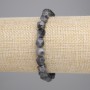 Labradorite bracelet with faceted beads, 8x7 mm, 18 cm stretch