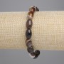 Agate Barrel Bracelet, 12x8 mm beads, 18 cm length, stretch bracelet