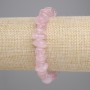 Pink Quartz Chips Bracelet, 9-16 x 5-7 mm, 18 cm Stretch