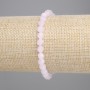 Rose Quartz Bracelet with Faceted Beads, 6x5 mm, 18 cm Stretch