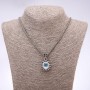 Pendant in Punk Goth style Eye 22x25 mm; metal color: dark silver; on a chain, 65 cm long