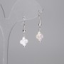 Baroque Pearl Earrings 'Shamrock' 10mm +/-, length 30mm+
