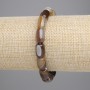 Agate Barrel Bead Bracelet 11x8mm, Stretch, 18 cm