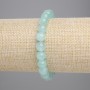Amazonite bracelet with smooth beads, 8 mm diameter, 18 cm length, stretch