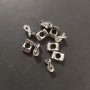 Pandora bead insert, silver finish, 6×7×11 mm, packaging 20 g ±10 pcs