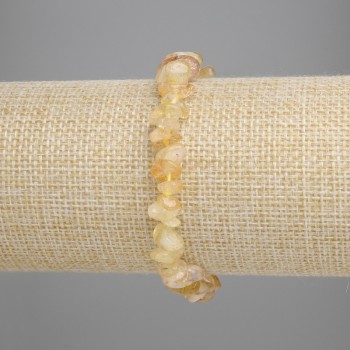 Citrine Chip Bracelet, 7–10 × 3–5 mm chips, length 18 cm, stretch