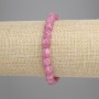Faceted Tourmaline Bracelet, 7.5×7 mm beads, 18 cm length, stretch