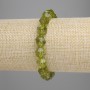 Peridot bracelet with faceted beads, diameter about 9.5×8.5 mm, length 18 cm, stretch