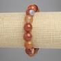 Agate bracelet with smooth round beads, 12 mm diameter, length about 18 cm, stretch