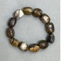 Jasper Faceted Bead Stretch Bracelet 17x13 mm, 18 cm length