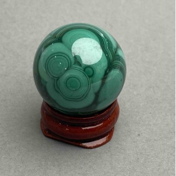 Malachite decorative sphere, diameter 28 mm ± weight 46 g