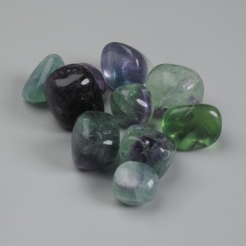 Fluorite natural stone faceted bead, diameter 18-25 × 10-22 × 8-20 mm +/- (assorted sizes) (Price per 100 g)