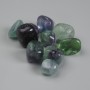 Fluorite natural stone faceted bead, diameter 18-25 × 10-22 × 8-20 mm +/- (assorted sizes) (Price per 100 g)