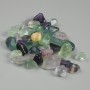 Fluorite natural stone, polished, dimensions: 10-20 × 8-15 × 7-17 mm ± (assorted sizes) (Price per 100 g)