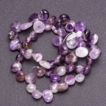 Amethyst beads, tumbled 'Butterfly', diameter 6-12 mm, strand length 39 cm