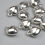 Heart Pendant, Silver-Tone, 12×10 mm, packaging 10 pcs