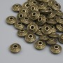 Bronze bead inserts, bronze color, 6×3 mm with 2.2 mm hole, packaging ~45 pcs