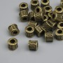 Bronze bead-insert findings, bronze color, 5x5 mm with approx. 3 mm hole, packaging ~26 pcs