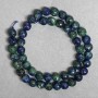 Azurite beads, faceted round beads, 8 mm diameter, 38 cm length on thread