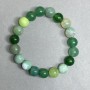 Bracelet of nephrite, agate and onyx — smooth 10mm beads, length 18 cm, stretch