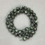 Seraphinite Beads, Natural Stone, Smooth Round Beads, 9 mm Diameter, approx. 40 cm Length on Thread