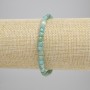 Amazonite Faceted Cube Bracelet, 4x4 mm cubes, length 18 cm +/- stretch