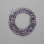 Amethyst cube beads, 4x4 mm, on thread, length approx. 39 cm