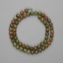 Heliotrope beads, faceted ball, 6mm diameter, 36cm length on thread