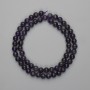 Amethyst beads, smooth ball, 6mm diameter, 38cm length on thread