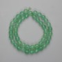 Faceted Jade Beads, 8 mm Diameter, 37 cm Length on Thread