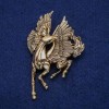 Pegasus Brooch 45x70 mm, golden metal