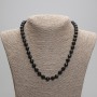 Agate Necklace with Faceted 8mm Beads, approx. 45 cm long, with Clasp