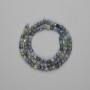 Kyanite beads, faceted cube 4x4 mm, length approx. 39 cm, on thread