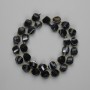 Faceted agate beads, diamond-shaped 10x9 mm ±, seed beads 3 mm ±, length 37 cm ± on thread
