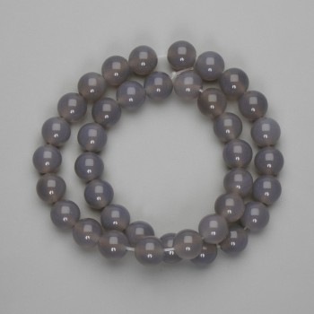 Smoky Agate Beads, Smooth Round 10mm, Length About 37 cm, On Fishing Line