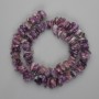 Tourmaline chip beads 8, 5-11×2-4 mm, length 39 cm on thread