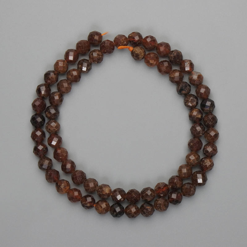 Goshenite Beads, Faceted Round 6mm, On Thread
