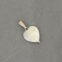 Mother-of-Pearl Heart Pendant, 12mm, 20mm long