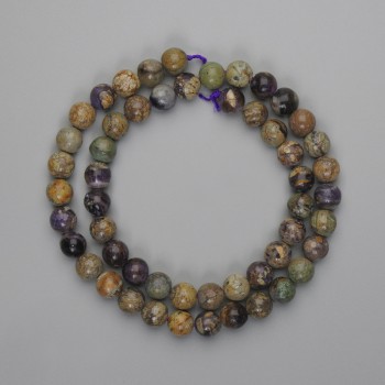 Jasper beads smooth round 8mm, length 40 cm
